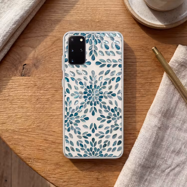 Telefoonhoesje - Patroon - Bladeren - Abstract - Modern - Turquoise — 2