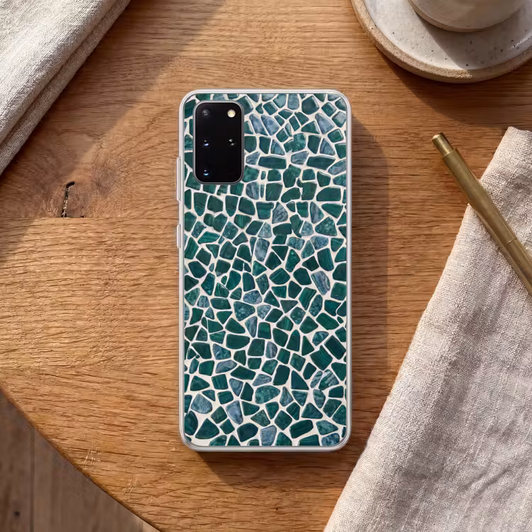 Telefoonhoesje - Textuur - Steen - Groen - Abstract - Patroon — 2