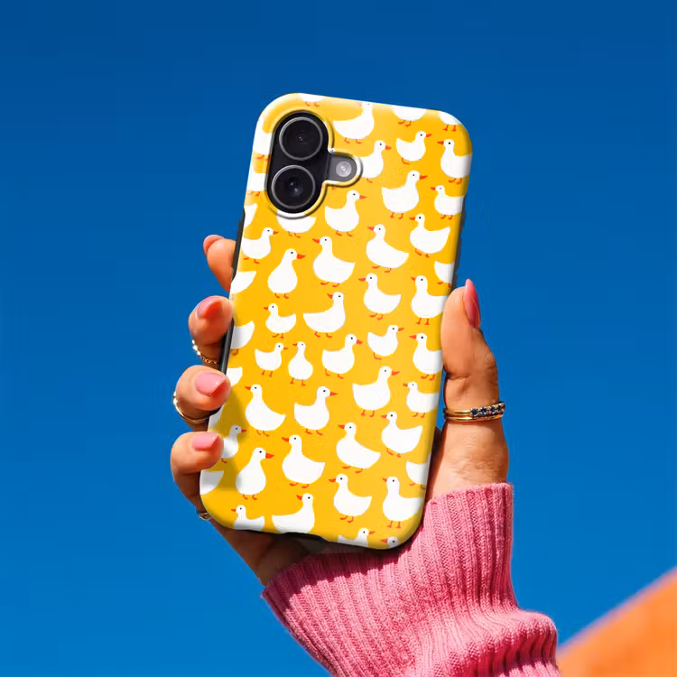 Telefoonhoesje Toughcase - Eendjes - Patroon - Geel — 2