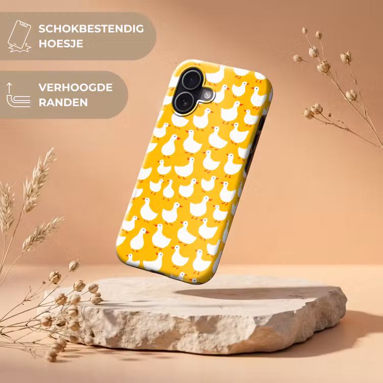 Telefoonhoesje Toughcase - Eendjes - Patroon - Geel — 5