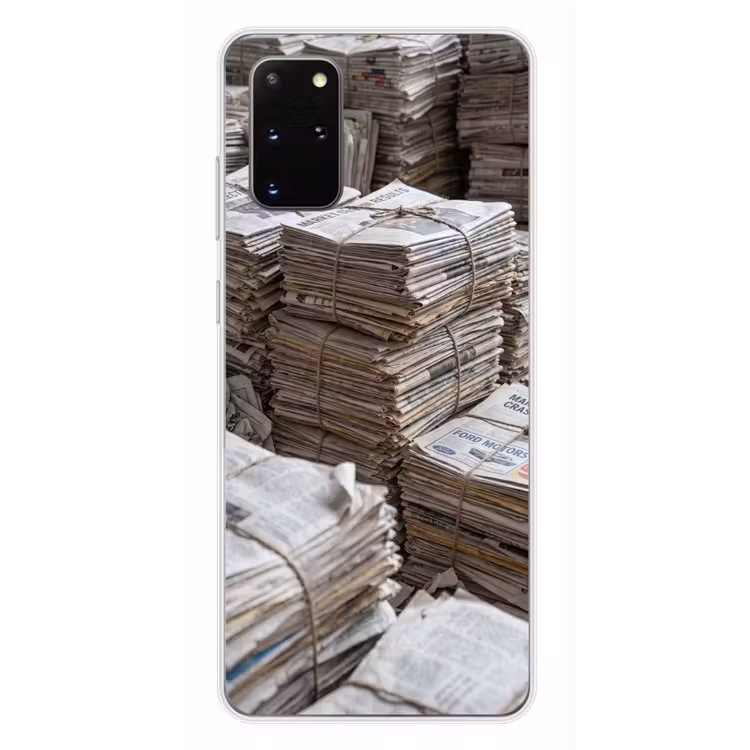 Telefoonhoesje - Kranten - Stapels - Touw - Informatie - Vintage — 4