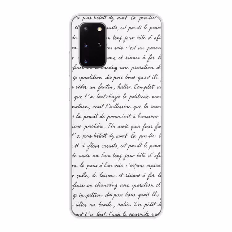 Telefoonhoesje - Tekst - Handschrift - Klassiek - ZwartWit — 1