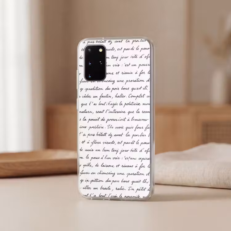 Telefoonhoesje - Tekst - Handschrift - Klassiek - ZwartWit — 3