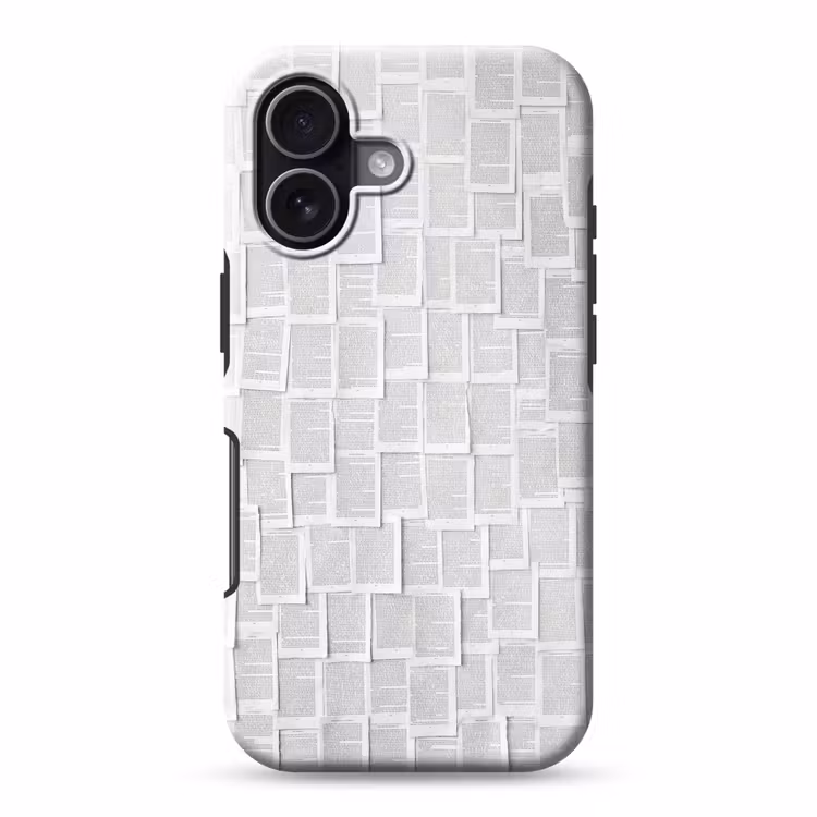 Telefoonhoesje Toughcase - Papier - Overlappend - Textuur - Modern - Wit — 1