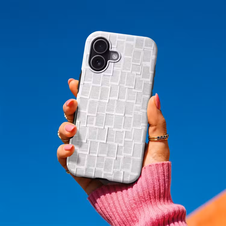 Telefoonhoesje Toughcase - Papier - Overlappend - Textuur - Modern - Wit — 2