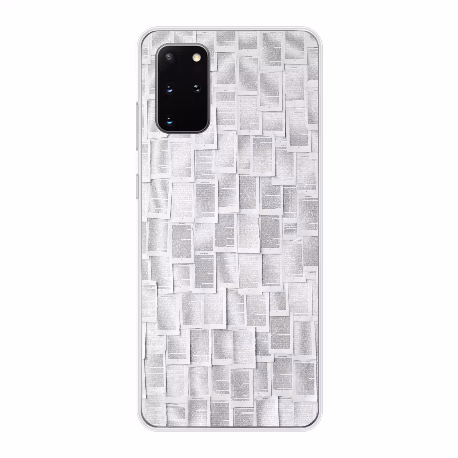 Telefoonhoesje - Papier - Overlappend - Textuur - Modern - Wit — 1