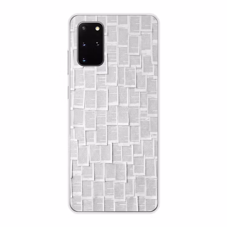 Telefoonhoesje - Papier - Overlappend - Textuur - Modern - Wit — 1