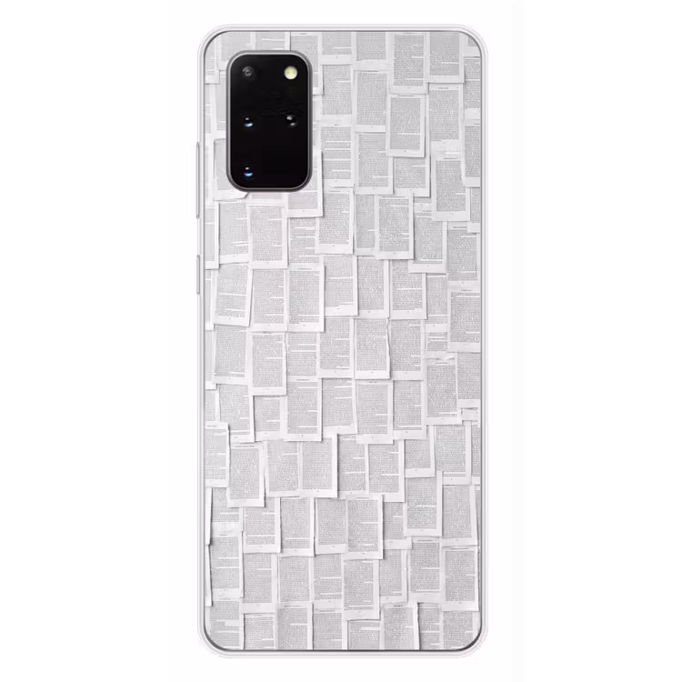 Telefoonhoesje - Papier - Overlappend - Textuur - Modern - Wit — 4