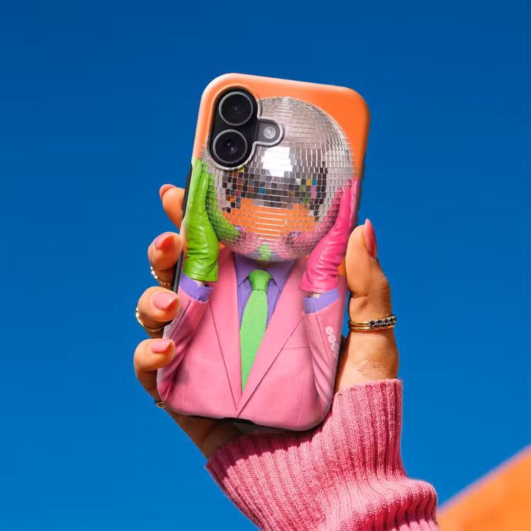 Telefoonhoesje Toughcase - Kunst - Disco bal - Kleurrijk - Modern - Studio — 2