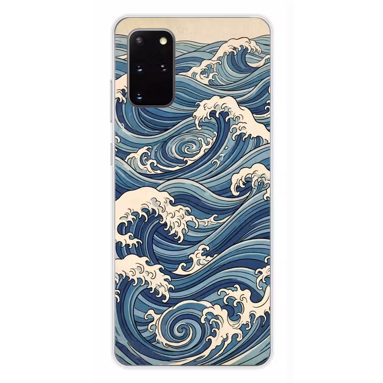 Telefoonhoesje - Golven - Zee - Natuur - Abstract - Blauw — 4