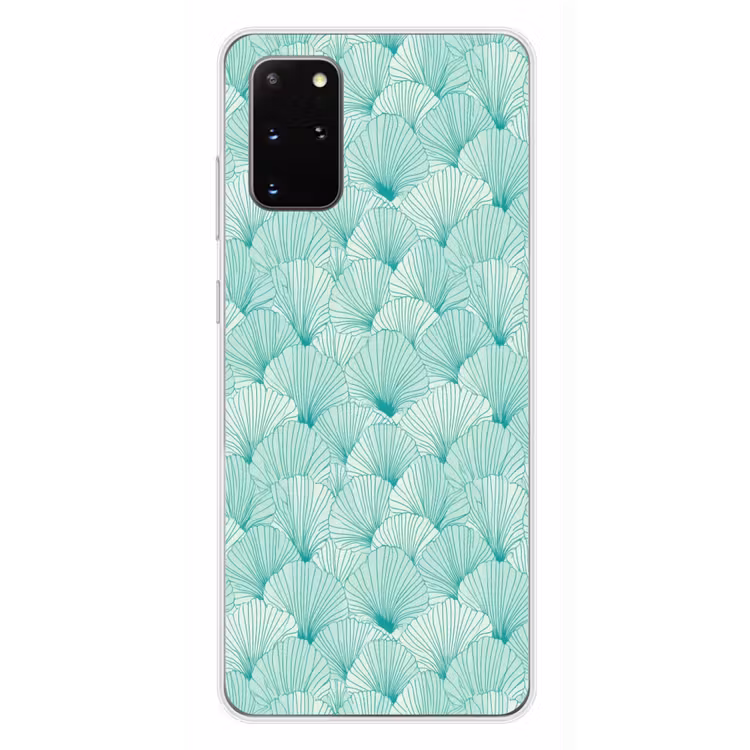 Telefoonhoesje - Groen - Wit - Ginko - Getekend - Textuur — 4