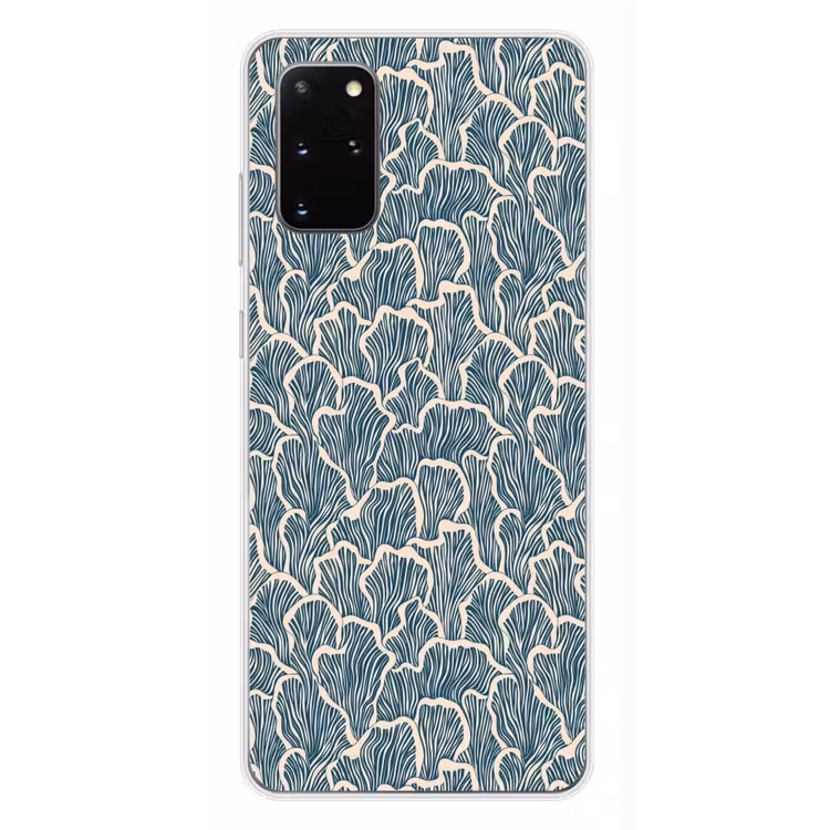 Telefoonhoesje - Organisch - Blauw - Crème - Schelpen — 4