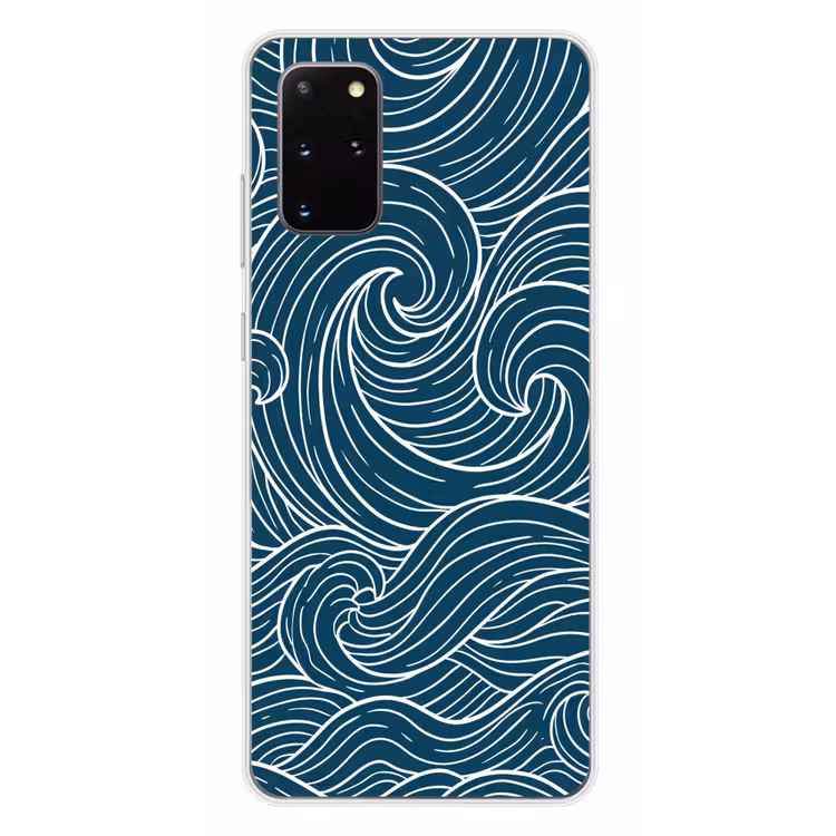 Telefoonhoesje - Golven - Spiraal - Water - Abstract - Blauw — 4
