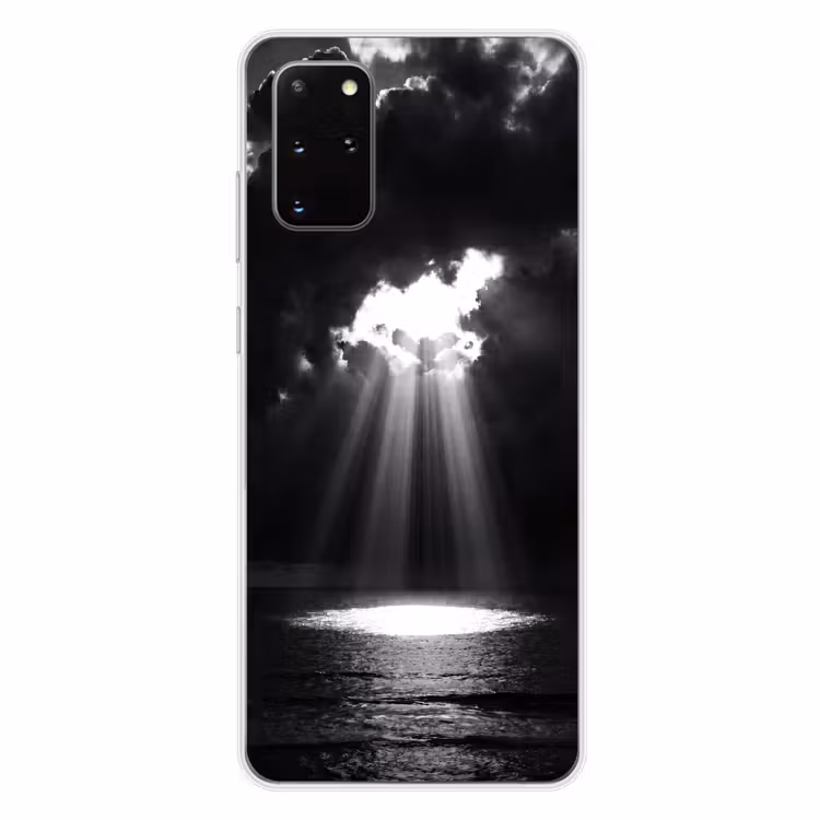 Telefoonhoesje - Licht - Wolken - Zee - Zwart-wit - Natuur — 4