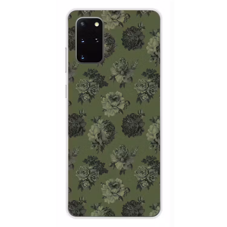 Telefoonhoesje - Klassiek - botanisch - Olijfgroen - Bloemen — 4