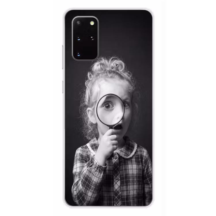 Telefoonhoesje - Kind - Vergrootglas - Portret - Zwart-wit — 4