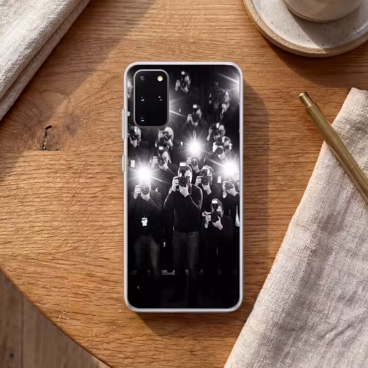 Telefoonhoesje - Mensen - Camera - Flitslicht - Zwart-wit - Media — 2