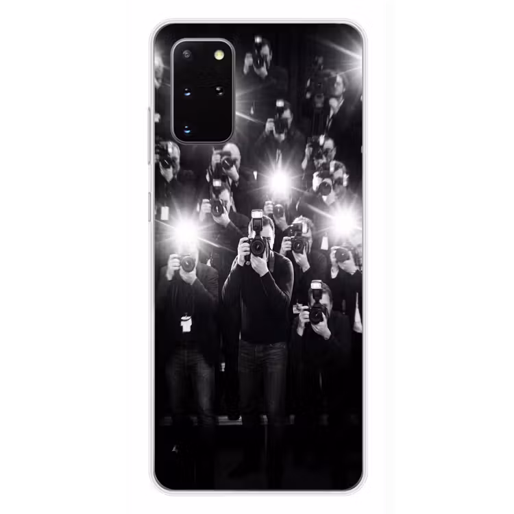 Telefoonhoesje - Mensen - Camera - Flitslicht - Zwart-wit - Media — 4
