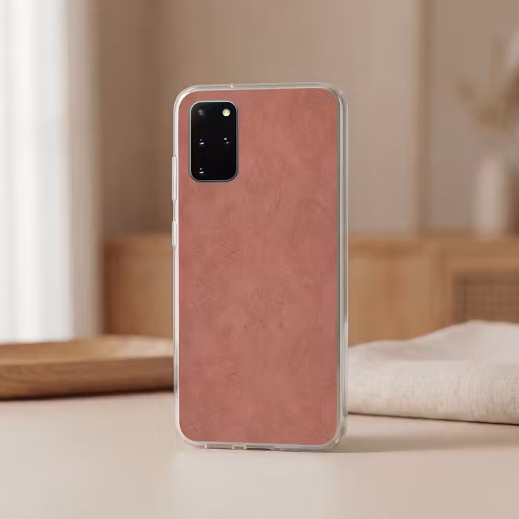 Telefoonhoesje - Textuur - Roodbruin - Grof - Modern — 3