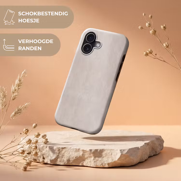 Telefoonhoesje Toughcase - Textuur - Effen - Abstract - Beige — 5