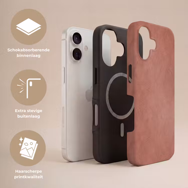 Telefoonhoesje Toughcase - Textuur - Roodbruin - Grof - Modern — 3