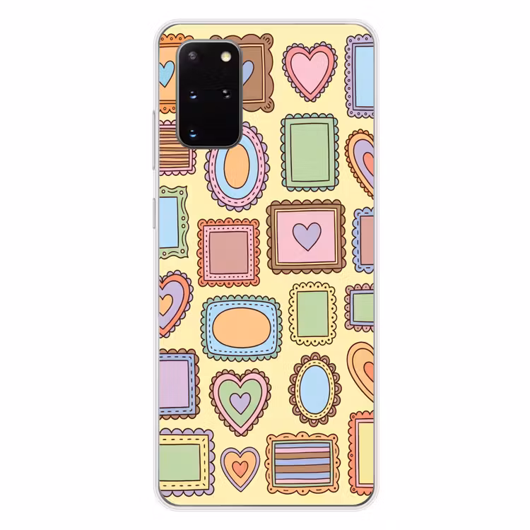 Telefoonhoesje - Lijst - Patroon - Hart - Speels - Kleurrijk — 4