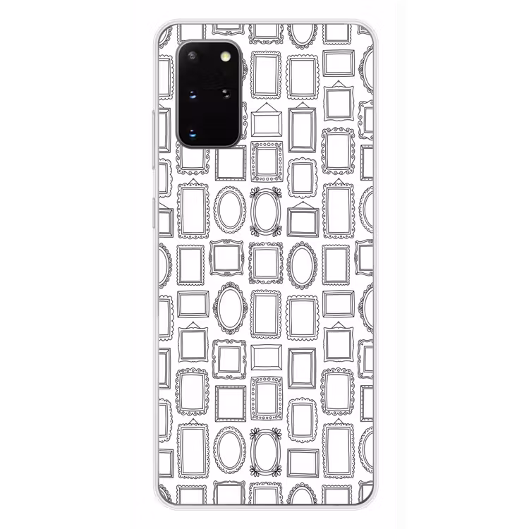 Telefoonhoesje - Lijsten - Patroon - Decoratie - Schets - Zwart-wit — 4