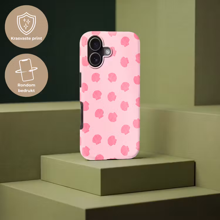 Telefoonhoesje Toughcase - Schelp - Patroon - Zee - Modern - Roze — 7