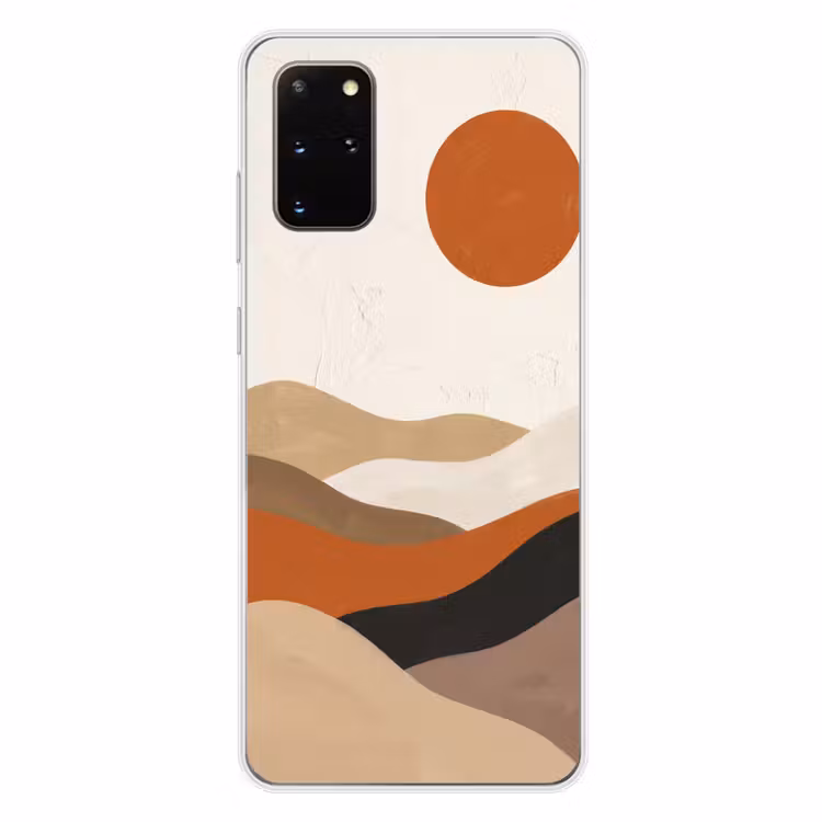 Telefoonhoesje - Landschap - Heuvels - Zon - Abstract - Oranje — 4