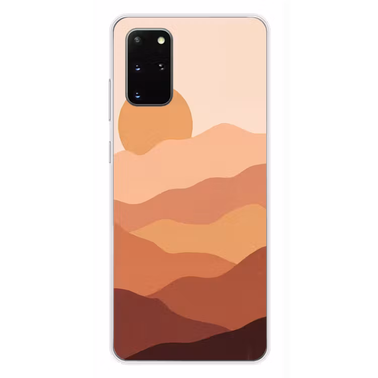 Telefoonhoesje - Natuur - Heuvels - Abstract - Modern - Oranje — 4