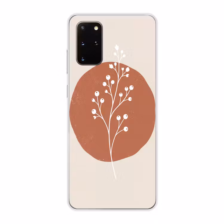 Telefoonhoesje - Plant - Tak - Abstract - Modern - Wit — 1