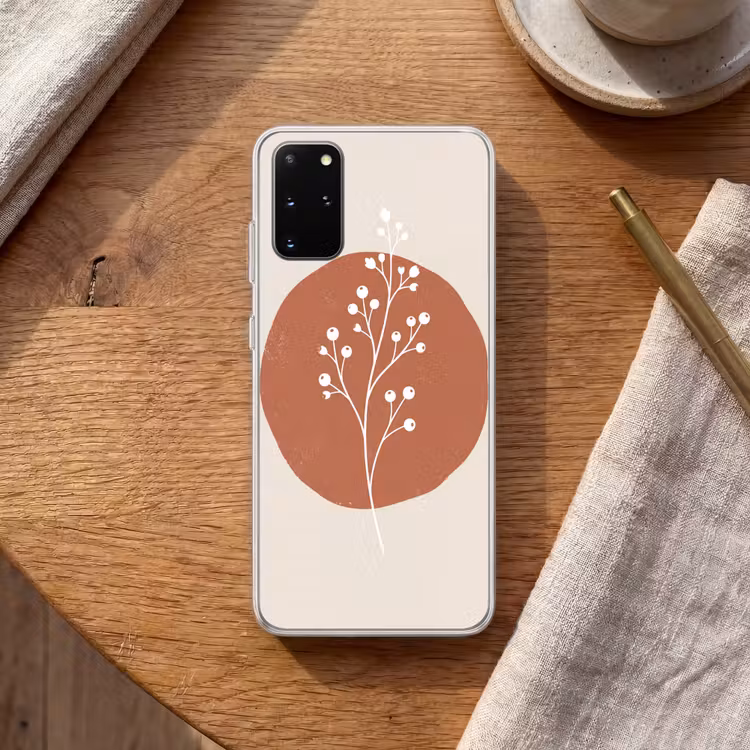 Telefoonhoesje - Plant - Tak - Abstract - Modern - Wit — 2
