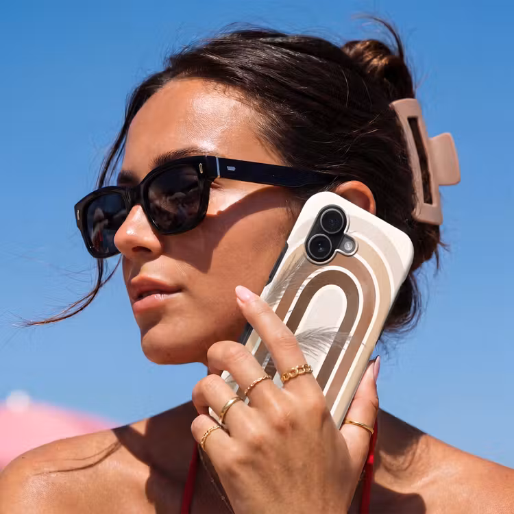 Telefoonhoesje Toughcase - Abstract - Bogen - Plant - Boho - Beige — 6