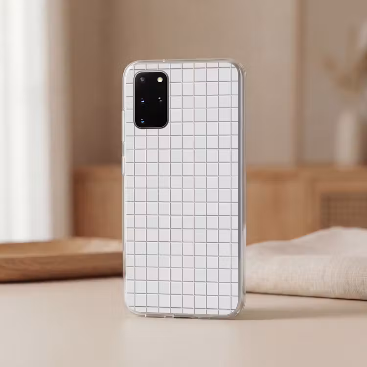 Telefoonhoesje - Patroon - Tegels - Grijs - Wit — 3