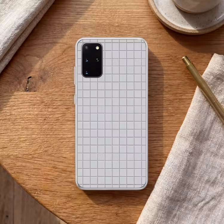 Telefoonhoesje - Patroon - Tegels - Licht - Grijs — 2