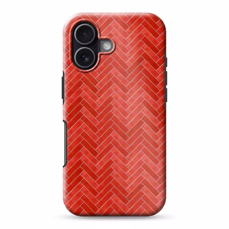Telefoonhoesje Toughcase - Visgraat - Tegel - Rood — 1