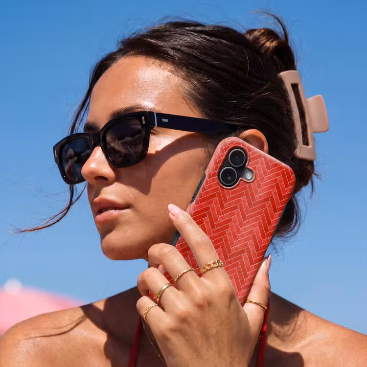Telefoonhoesje Toughcase - Visgraat - Tegel - Rood — 6