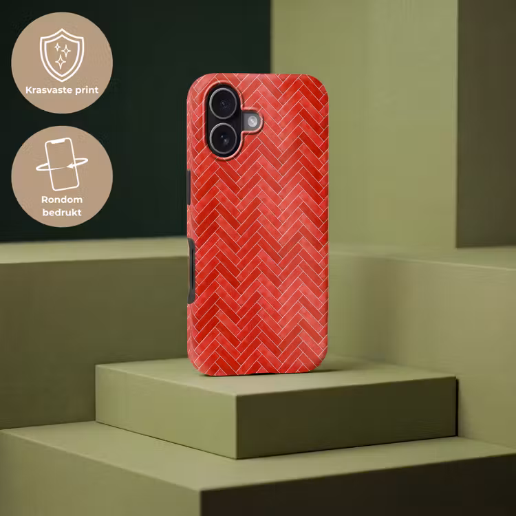 Telefoonhoesje Toughcase - Visgraat - Tegel - Rood — 7