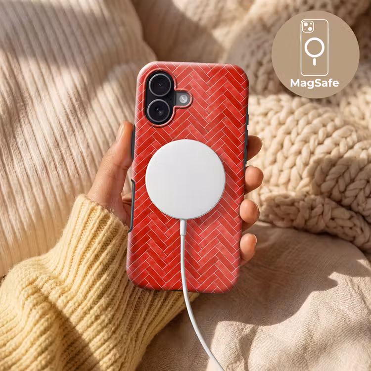 Telefoonhoesje Toughcase - Visgraat - Tegel - Rood — 8
