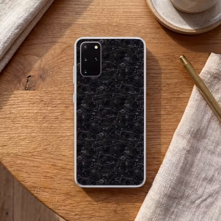 Telefoonhoesje - Marmer - Aders - Zwart — 2
