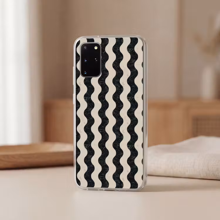 Telefoonhoesje - Patroon - Marmer - Groen - Cremé — 3
