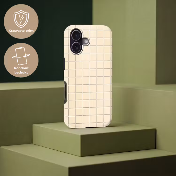 Telefoonhoesje Toughcase - Patroon - Tegels - Gebroken - Wit — 7