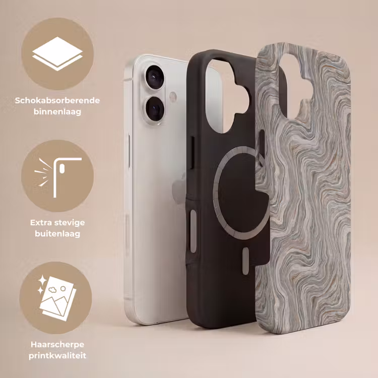 Telefoonhoesje Toughcase - Patroon - Textuur - Grijs — 3