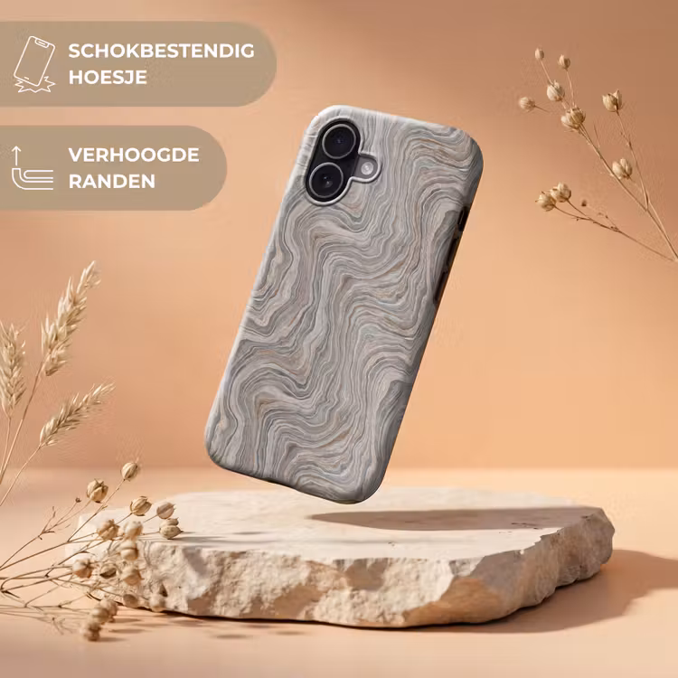 Telefoonhoesje Toughcase - Patroon - Textuur - Grijs — 5