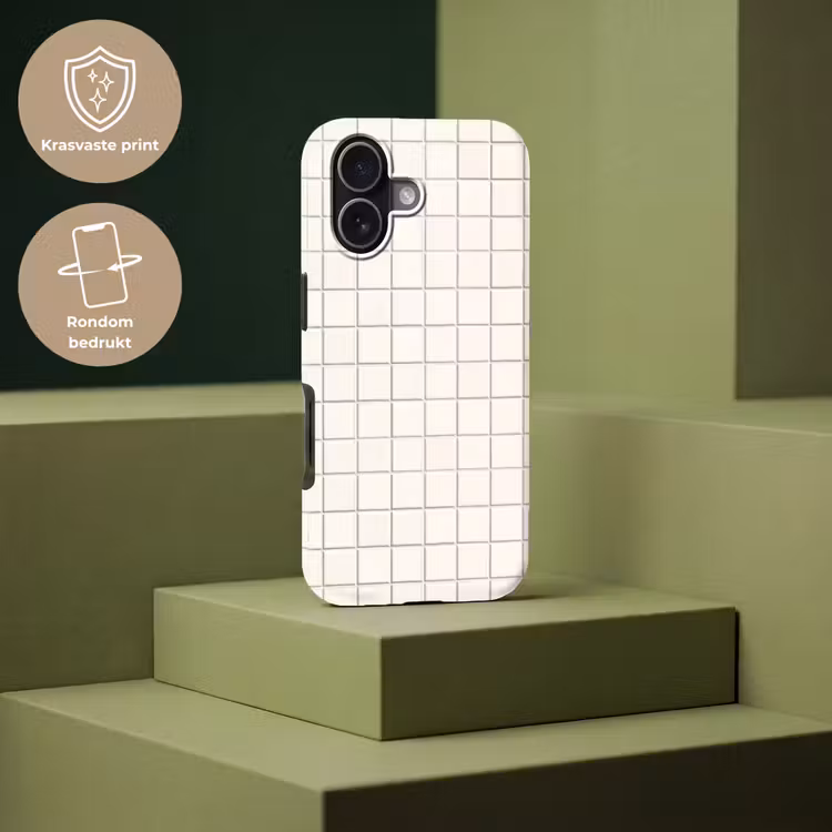 Telefoonhoesje Toughcase - Patroon - Tegels - Wit — 7