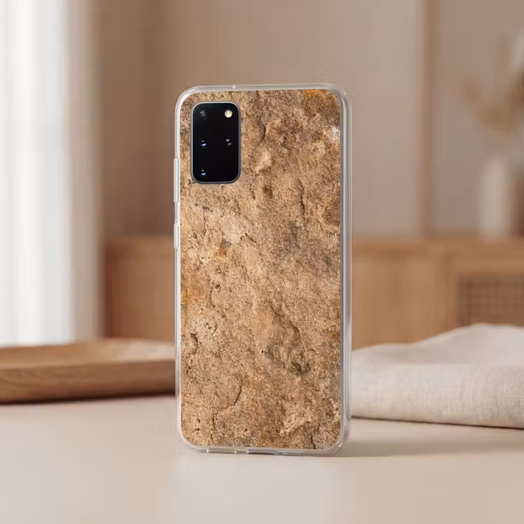 Telefoonhoesje - Steen - Natuur - Textuur - Abstract - Bruin — 3