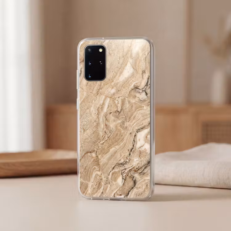 Telefoonhoesje - Textuur - Aders - Abstract - Modern - Beige — 3