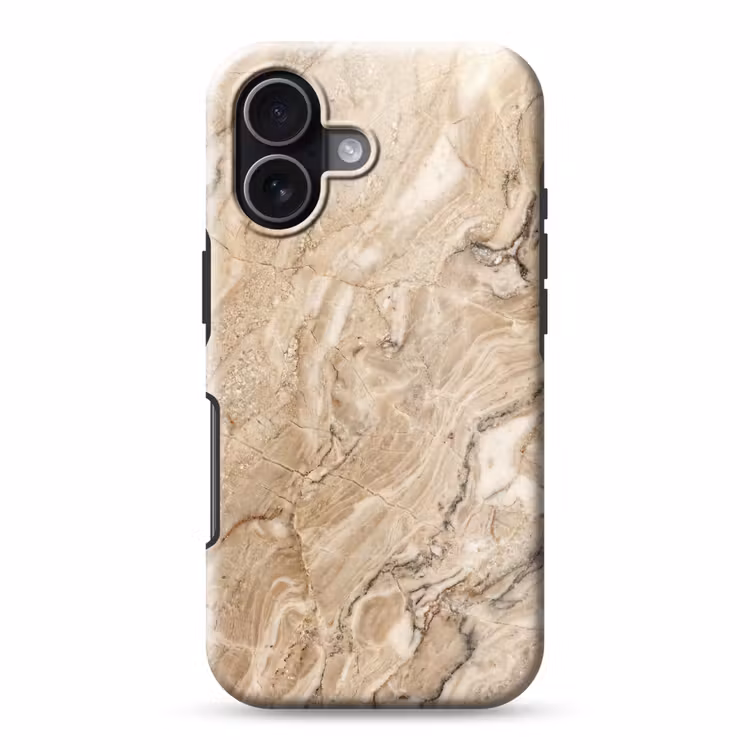 Telefoonhoesje Toughcase - Textuur - Aders - Abstract - Modern - Beige — 1