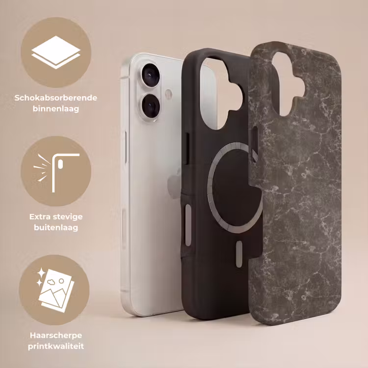 Telefoonhoesje Toughcase - Marmer - Aders - Bruin — 3
