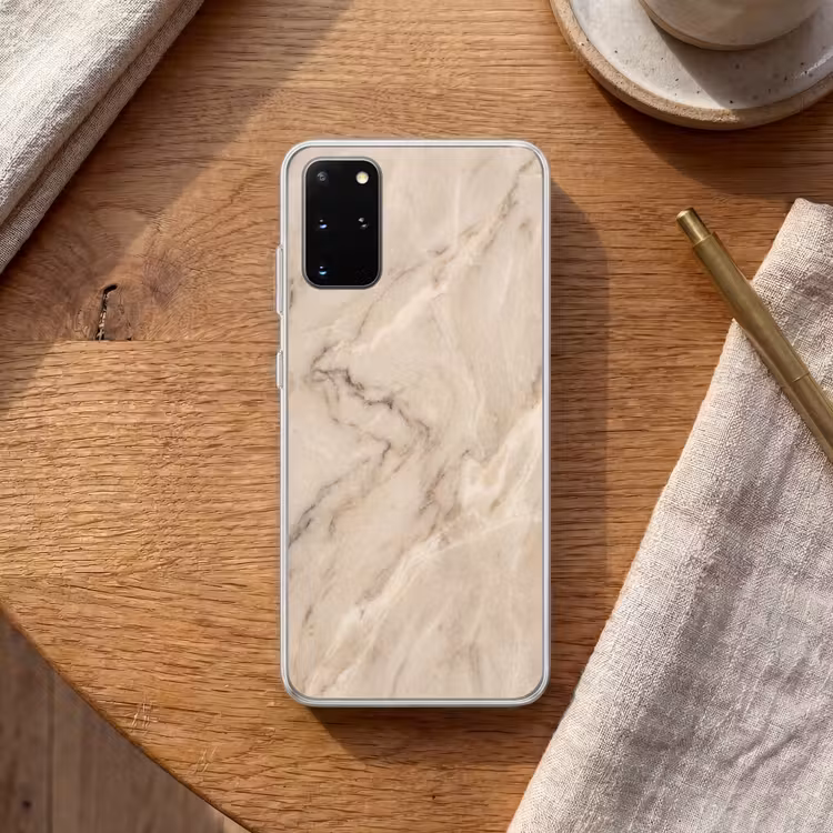 Telefoonhoesje - Marmer - Patroon - Abstract - Modern - Beige — 2